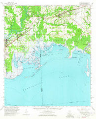 Grand Bay Alabama Historical topographic map, 1:62500 scale, 15 X 15 Minute, Year 1958