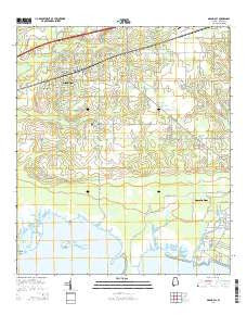Grand Bay Alabama Current topographic map, 1:24000 scale, 7.5 X 7.5 Minute, Year 2014