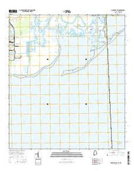 Grand Bay SW Alabama Current topographic map, 1:24000 scale, 7.5 X 7.5 Minute, Year 2014
