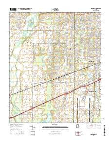 Greenbrier Alabama Current topographic map, 1:24000 scale, 7.5 X 7.5 Minute, Year 2014