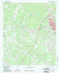 Greenville West Alabama Historical topographic map, 1:24000 scale, 7.5 X 7.5 Minute, Year 1971