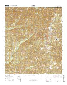 Grove Hill Alabama Current topographic map, 1:24000 scale, 7.5 X 7.5 Minute, Year 2014