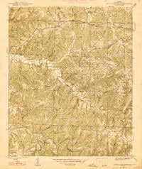 Guinn Cross Roads Alabama Historical topographic map, 1:24000 scale, 7.5 X 7.5 Minute, Year 1947