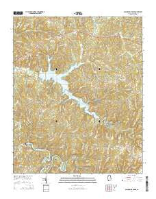 Guinn Cross Roads Alabama Current topographic map, 1:24000 scale, 7.5 X 7.5 Minute, Year 2014