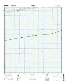 Gulf Shores OE S Alabama Current topographic map, 1:24000 scale, 7.5 X 7.5 Minute, Year 2014