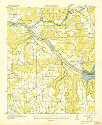 Guntersville Dam Alabama Historical topographic map, 1:24000 scale, 7.5 X 7.5 Minute, Year 1936