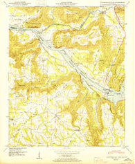 Guntersville Dam Alabama Historical topographic map, 1:24000 scale, 7.5 X 7.5 Minute, Year 1950