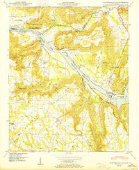 Guntersville Dam Alabama Historical topographic map, 1:24000 scale, 7.5 X 7.5 Minute, Year 1950