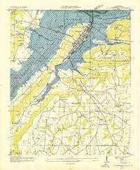 Guntersville Alabama Historical topographic map, 1:24000 scale, 7.5 X 7.5 Minute, Year 1936
