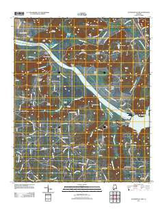 Guntersville Dam Alabama Historical topographic map, 1:24000 scale, 7.5 X 7.5 Minute, Year 2011