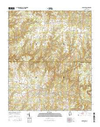 Hackleburg Alabama Current topographic map, 1:24000 scale, 7.5 X 7.5 Minute, Year 2014