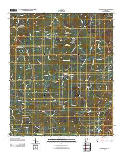 Hackneyville Alabama Historical topographic map, 1:24000 scale, 7.5 X 7.5 Minute, Year 2011
