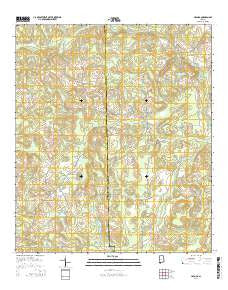 Hacoda Alabama Current topographic map, 1:24000 scale, 7.5 X 7.5 Minute, Year 2014