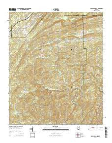 Halfmile Shoals Alabama Current topographic map, 1:24000 scale, 7.5 X 7.5 Minute, Year 2014