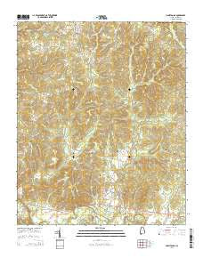 Hamilton NE Alabama Current topographic map, 1:24000 scale, 7.5 X 7.5 Minute, Year 2014