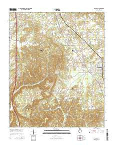 Hanceville Alabama Current topographic map, 1:24000 scale, 7.5 X 7.5 Minute, Year 2014