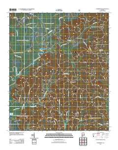 Harrisburg Alabama Historical topographic map, 1:24000 scale, 7.5 X 7.5 Minute, Year 2011