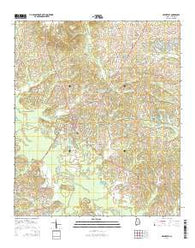 Hayneville Alabama Current topographic map, 1:24000 scale, 7.5 X 7.5 Minute, Year 2014