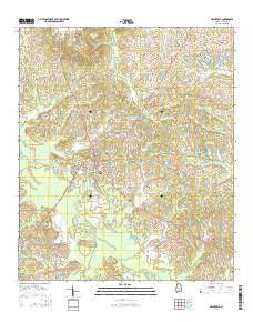 Hayneville Alabama Current topographic map, 1:24000 scale, 7.5 X 7.5 Minute, Year 2014