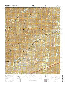 Heflin Alabama Current topographic map, 1:24000 scale, 7.5 X 7.5 Minute, Year 2014