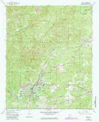 Heflin Alabama Historical topographic map, 1:24000 scale, 7.5 X 7.5 Minute, Year 1967