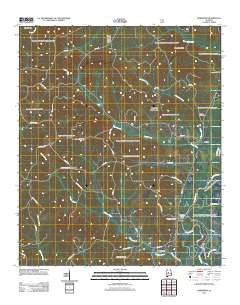 Heiberger Alabama Historical topographic map, 1:24000 scale, 7.5 X 7.5 Minute, Year 2011