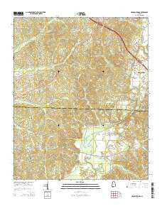 Henson Springs Alabama Current topographic map, 1:24000 scale, 7.5 X 7.5 Minute, Year 2014