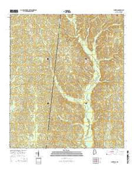 Hinton Alabama Current topographic map, 1:24000 scale, 7.5 X 7.5 Minute, Year 2014