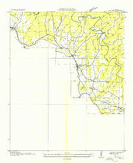 Hodges Alabama Historical topographic map, 1:24000 scale, 7.5 X 7.5 Minute, Year 1936