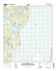 Hollingers Island Alabama Current topographic map, 1:24000 scale, 7.5 X 7.5 Minute, Year 2014
