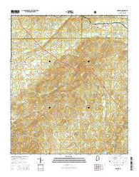Hollins Alabama Current topographic map, 1:24000 scale, 7.5 X 7.5 Minute, Year 2014