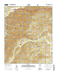 Hollis Crossroads Alabama Current topographic map, 1:24000 scale, 7.5 X 7.5 Minute, Year 2014
