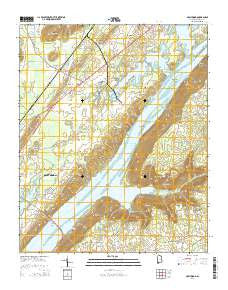 Hollywood Alabama Current topographic map, 1:24000 scale, 7.5 X 7.5 Minute, Year 2014