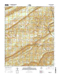 Howelton Alabama Current topographic map, 1:24000 scale, 7.5 X 7.5 Minute, Year 2014