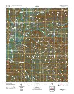 Hubbertville Alabama Historical topographic map, 1:24000 scale, 7.5 X 7.5 Minute, Year 2011