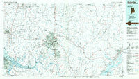 Huntsville Alabama Historical topographic map, 1:100000 scale, 30 X 60 Minute, Year 1984