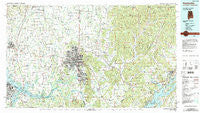 Huntsville Alabama Historical topographic map, 1:100000 scale, 30 X 60 Minute, Year 1984