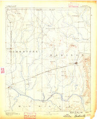 Huntsville Alabama Historical topographic map, 1:125000 scale, 30 X 30 Minute, Year 1888