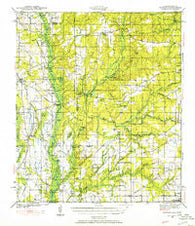 Hurley Mississippi Historical topographic map, 1:62500 scale, 15 X 15 Minute, Year 1941