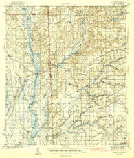 Hurley Mississippi Historical topographic map, 1:62500 scale, 15 X 15 Minute, Year 1943