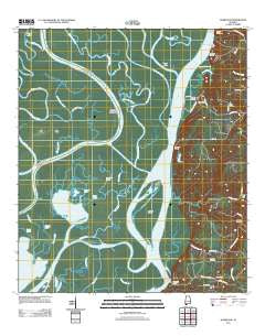 Hurricane Alabama Historical topographic map, 1:24000 scale, 7.5 X 7.5 Minute, Year 2011