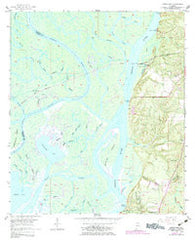 Hurricane Alabama Historical topographic map, 1:24000 scale, 7.5 X 7.5 Minute, Year 1953