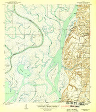 Hurricane Alabama Historical topographic map, 1:31680 scale, 7.5 X 7.5 Minute, Year 1943