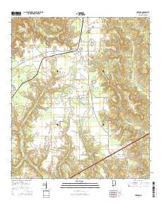 Huxford Alabama Current topographic map, 1:24000 scale, 7.5 X 7.5 Minute, Year 2014