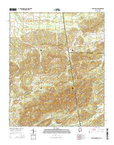 Indian Mountain Alabama Current topographic map, 1:24000 scale, 7.5 X 7.5 Minute, Year 2014