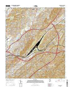 Irondale Alabama Current topographic map, 1:24000 scale, 7.5 X 7.5 Minute, Year 2014