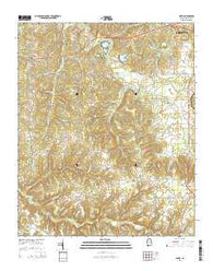 Isbell Alabama Current topographic map, 1:24000 scale, 7.5 X 7.5 Minute, Year 2014