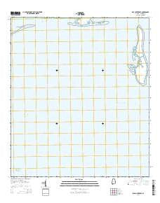 Isle aux Herbes Alabama Current topographic map, 1:24000 scale, 7.5 X 7.5 Minute, Year 2014