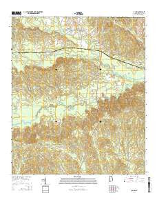 Jachin Alabama Current topographic map, 1:24000 scale, 7.5 X 7.5 Minute, Year 2014