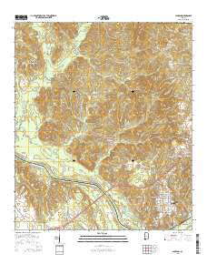 Jackson Alabama Current topographic map, 1:24000 scale, 7.5 X 7.5 Minute, Year 2014